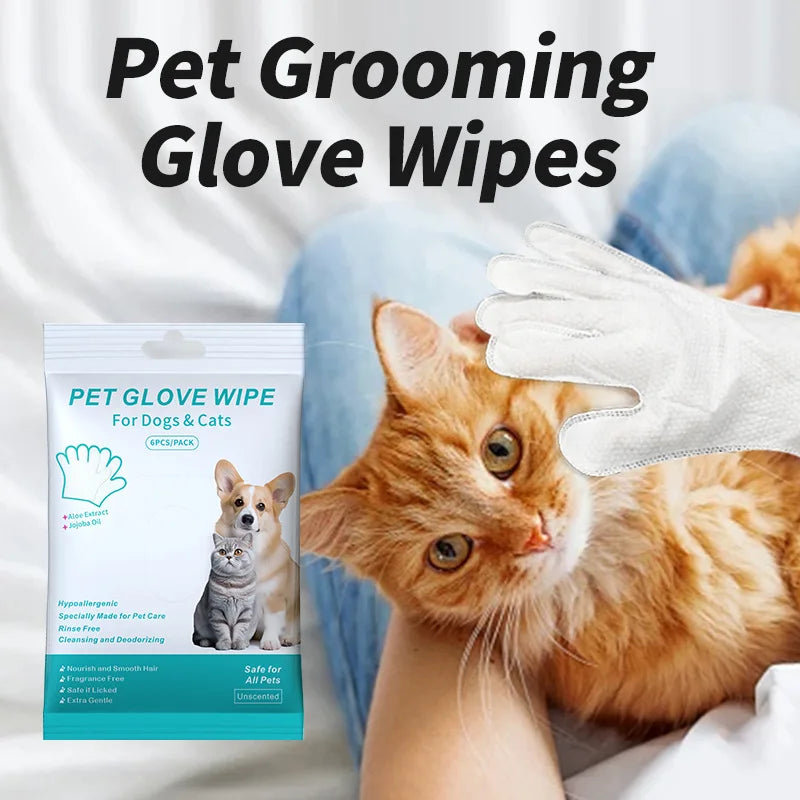Pet cleaning gloves wipes