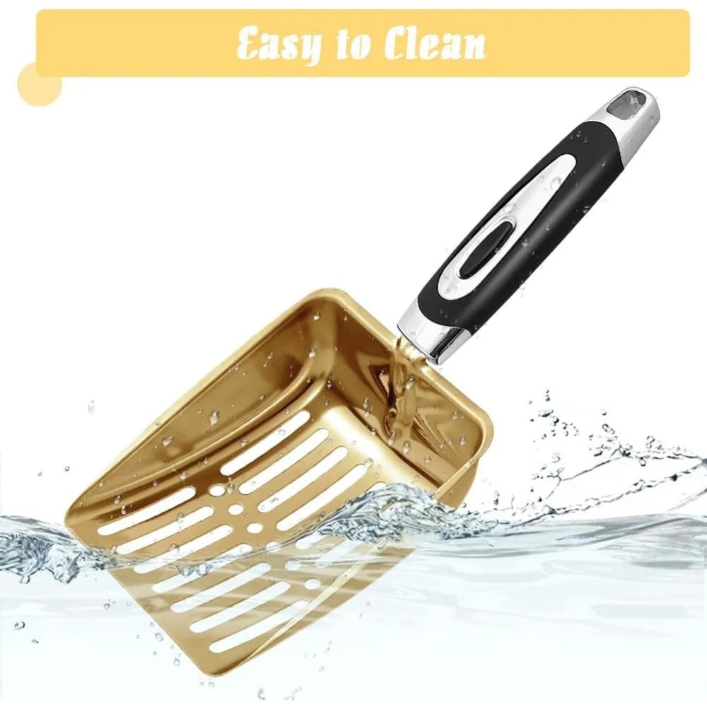 Sturdy Stainless Steel Cat Litter Scoop