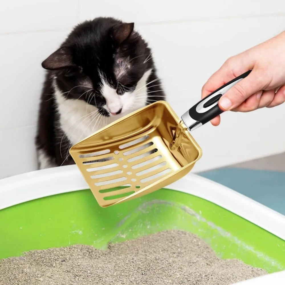 Sturdy Stainless Steel Cat Litter Scoop