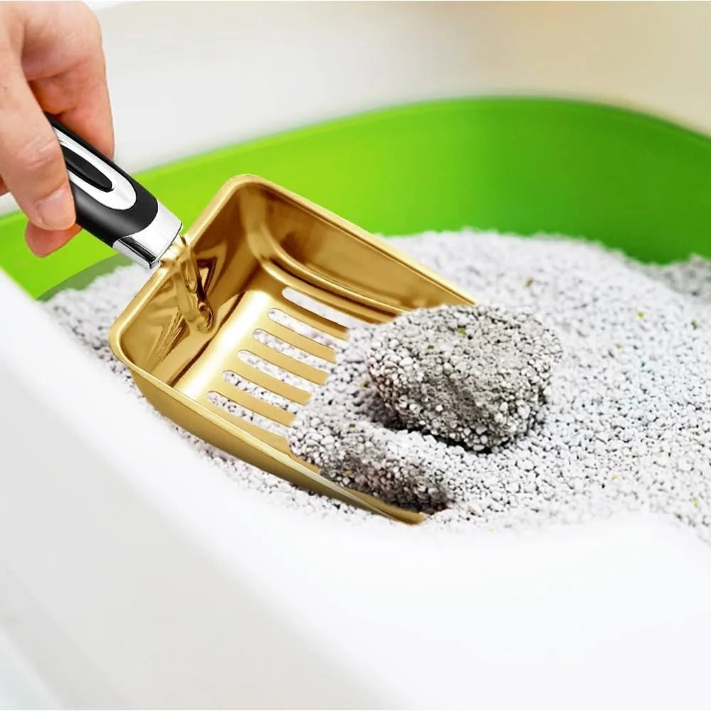 Sturdy Stainless Steel Cat Litter Scoop