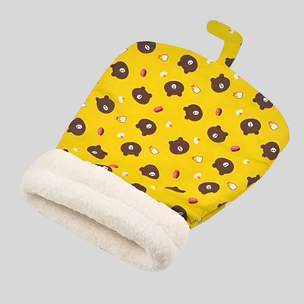 Cozy plush pet sleeping bag